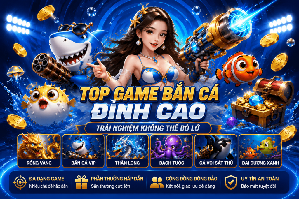 Bắn cá GEM88 với boss đại dương, vũ khí đa dạng và nhiều cấp phòng trực tuyến