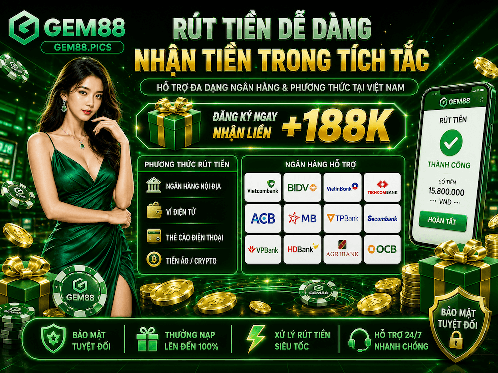 Rút Tiền GEM88 – Cách Nhận Quỹ An Toàn, Theo Dõi Lệnh Và Giảm Lỗi Giao Dịch