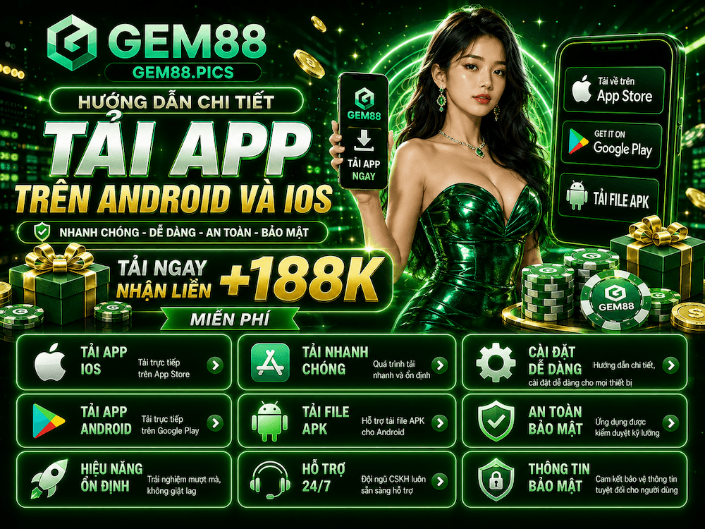 Tải App GEM88 – Hướng Dẫn Cài Đặt An Toàn, Truy Cập Nhanh Và Quản Lý Tài Khoản Trên Di Động